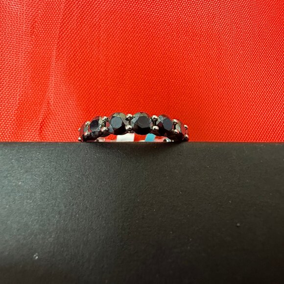 Onyx Jewelry - 4mm Black Onyx Ring – 925 Sterling Silver – Brand New